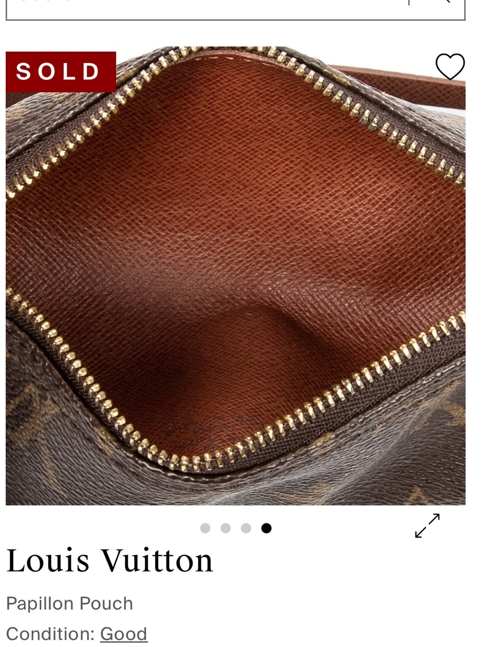 Louis Vuitton Brown Monogram Mini Papillon Shoulder Pouch - Picture 3 of 3